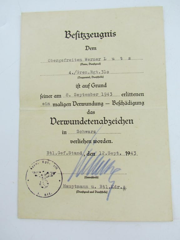 WH (Heer) Award Document Grouping from One Person