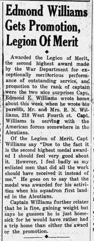 US WW2 Named Legion of Merit in Case