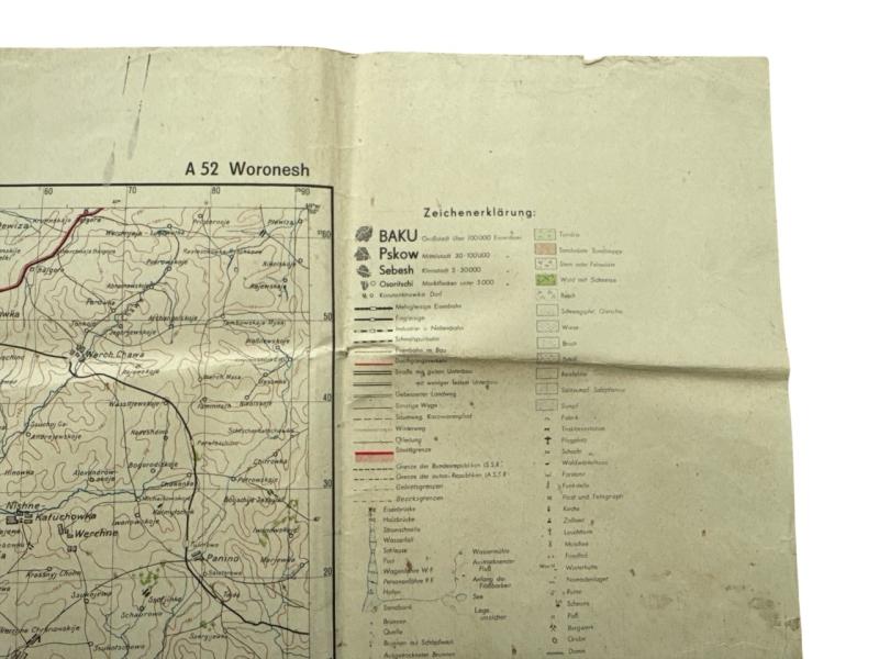 Deutsche Heereskarte Sonderausgabe A52 'Woronesh'