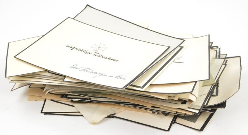 German WW2 Sincere Condolences Cards