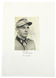 Signature of Waffen-SS KC Recipient 'Paul Guhl'