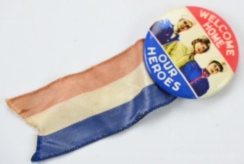 US WW2 Welcome Home Heroes Button