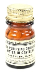 US WW2 Bottle of Purifying Tablets