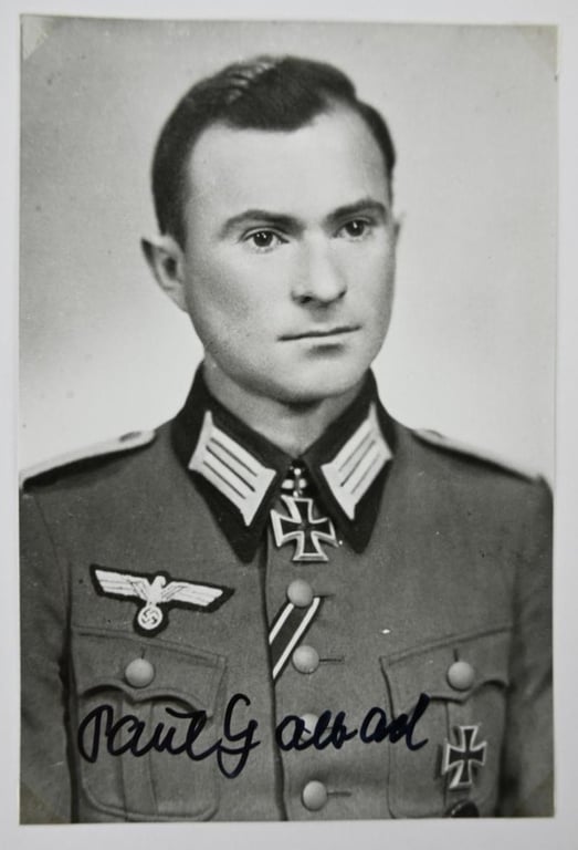 Signature of Wehrmacht Heer KC Recipient 'Paul Golbach'