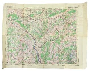 US WW2 Mapcard of Bourges France