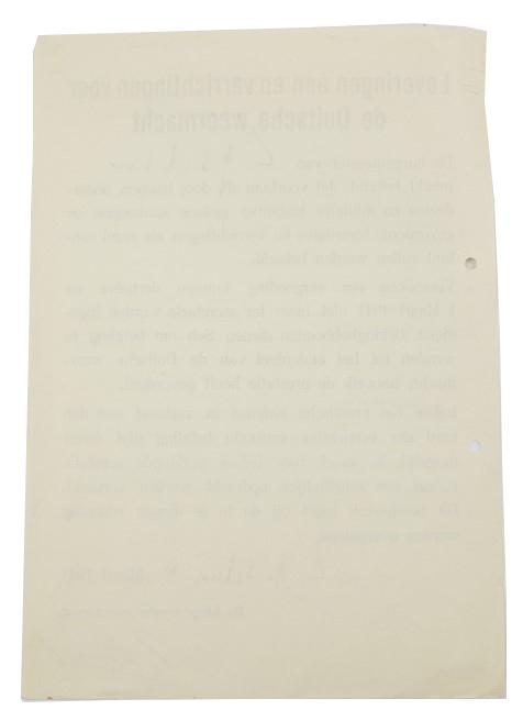 Dutch Leaflet 'Order Payment German Army'