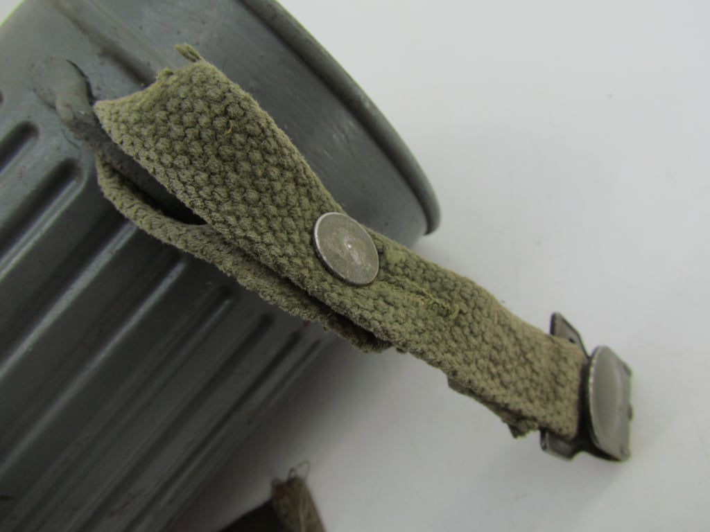 Kriegsmarine Grey Gasmask Cannister with straps