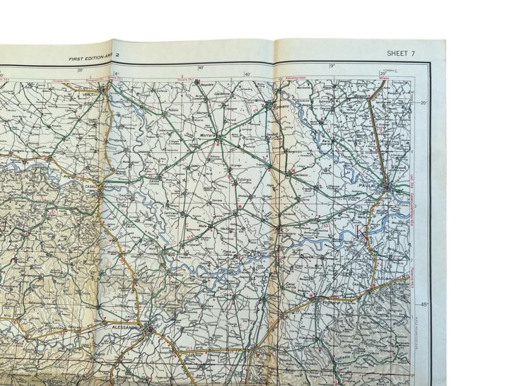 US WWII Road Map for the Italian Campaign ( Sheet nr 7 )