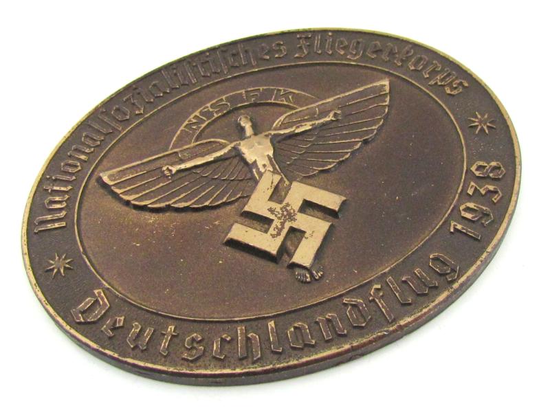NSFK “Deutschlandflug 1938” Plaque in Case – Serial No. 1178