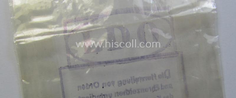 Neat - albeit regrettably empty! - 'generic' (and very fragile!) typical 'Cellophan'-based- and/or 'LDO'-marked pouch as was intended to store a wide range of WH (Heeres, Luftwaffe, Waffen-SS etc.) awards