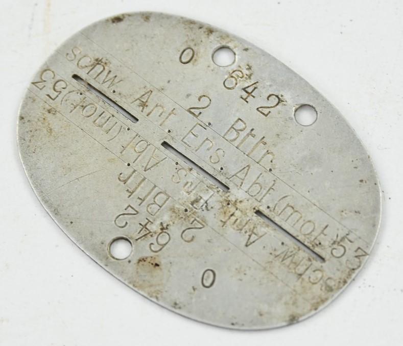 German WH Dog-Tag Heavy Artillery