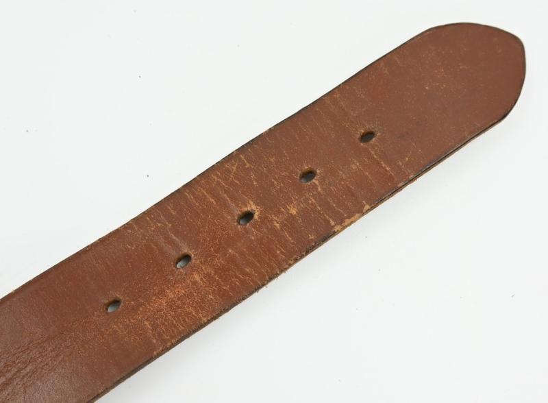US WW2 Early EM Leather Belt