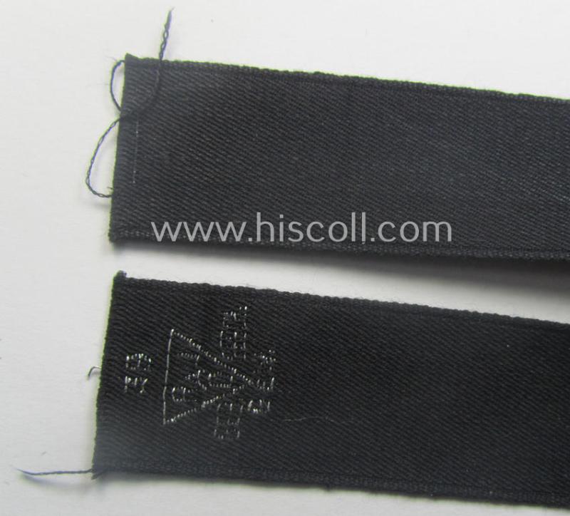 RAD (ie. 'Reichsarbeitsdienst') officers'-pattern, commemorative cuff-title (ie. 'Dienstärmelstreifen') depicting a capital 'S'-character (as was intended for commissioned-staff working on the various 'Westwall'-fortifications)