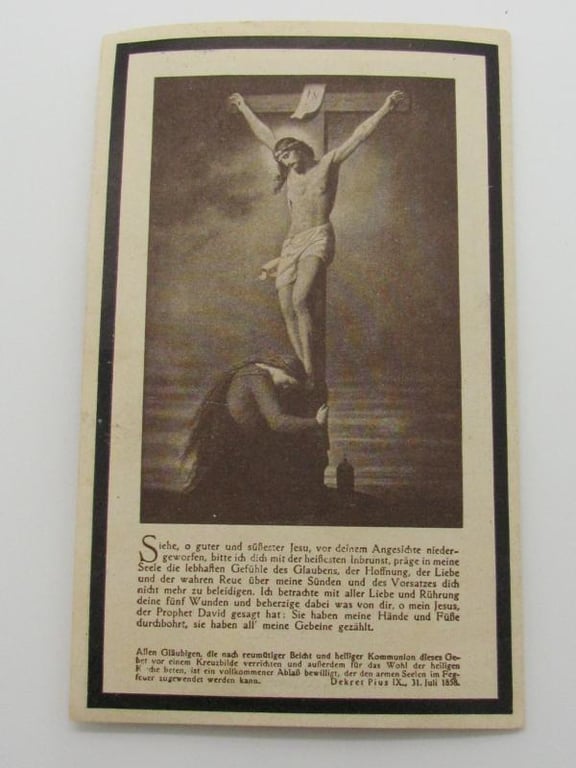 Wehrmacht ( Gebirgsjäger ) Death Card