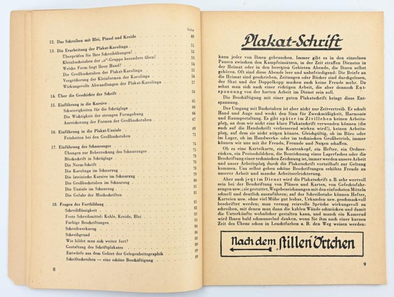 German Third Reich Era Booklet 'Plakatschrift'