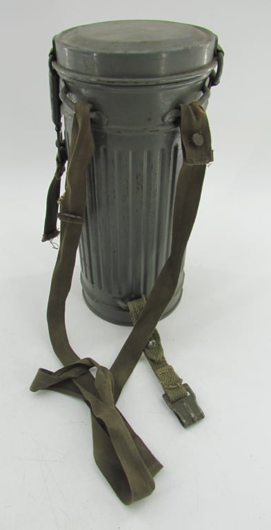 Kriegsmarine Grey Gasmask Cannister with straps