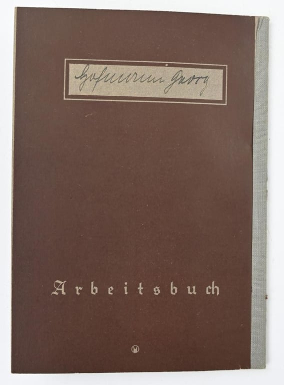 German Third Reich Era Workers Pass