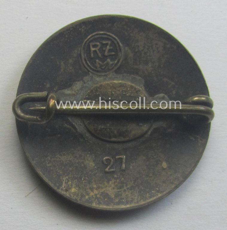 'N.S.D.A.P. - Parteiabzeichen' showing the makers'-designation: 'RzM' and/or: '27'