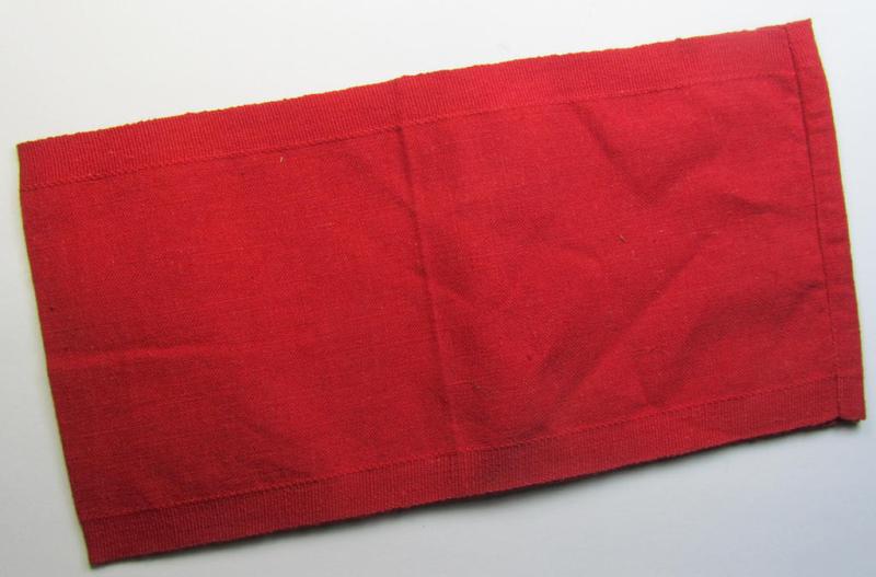 Attractive - and scarcely found! - EM- (ie. NCO-) pattern 'Reichsluftschutzbund' (ie. 'RLB'-) service-armband as executed in the neat 'BeVo'-weave-pattern as was specifically intended for usage by the: 'RLB-Werkluftschutz'