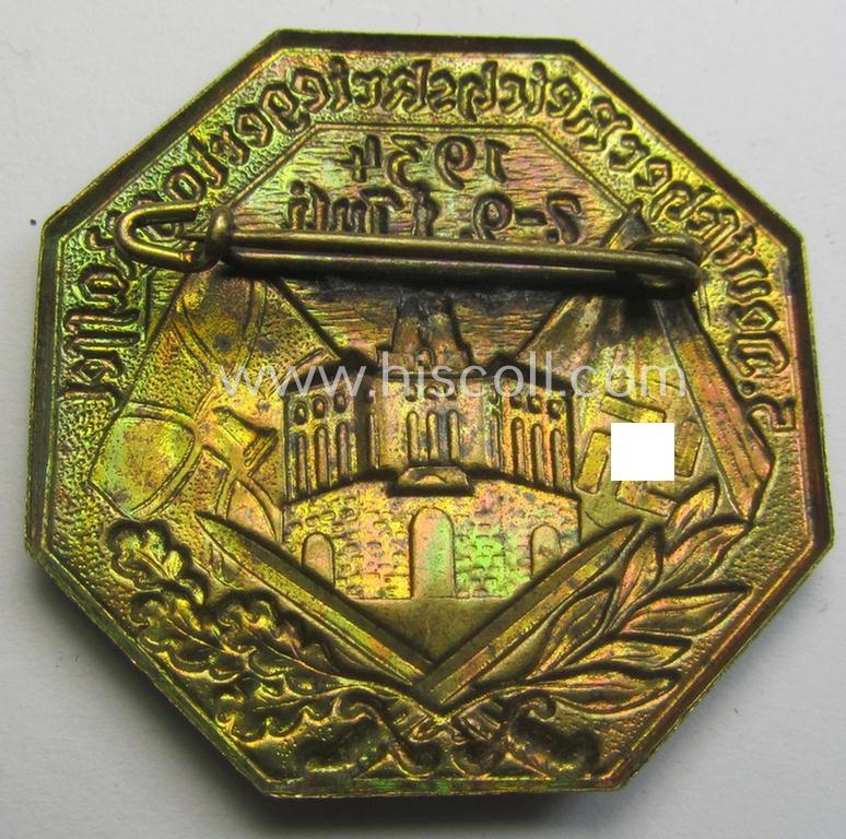 D.R.K.B. (or: 'Deutscher Reichskriegerbund' aka 'Kyffhäuserbund') day-badge (ie. 'tinnie'): '5. Deutscher Reichskriegertag - Kassel - 7.-9. Juli 1934'