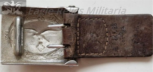 Aluminium Luftwaffe Tabbed Buckle- “unit stamped  and named to an Individual