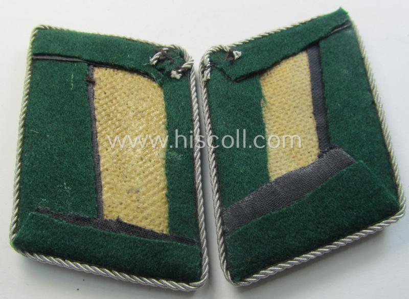 Attractive - and/or fully matching! - pair of WH (Luftwaffe) officers'-type collar-patches as intended for a medium-ranked administrative-official ie. officer with the rank of: 'Hauptmann' (ie.: 'Beambte des höheren Dienstes')