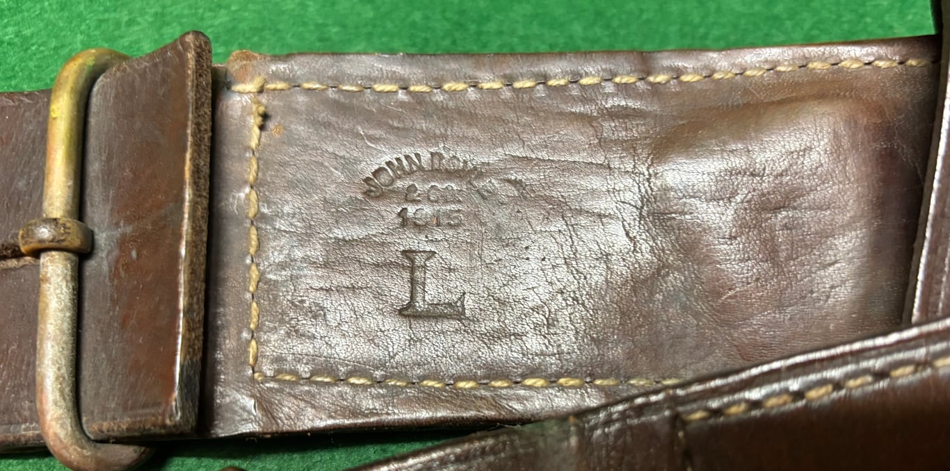 Infantry Equipment Pattern 1914 British made Waist Belt Dated 1915