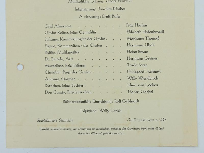 German/ Dutch Flyer 'Deutches Theater in den Niederlanden'