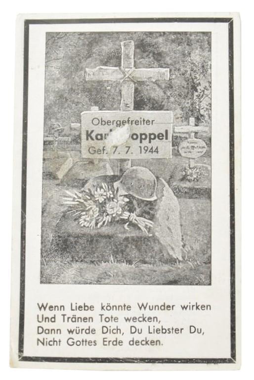 German WH Deathcard 'Karl Doppel'