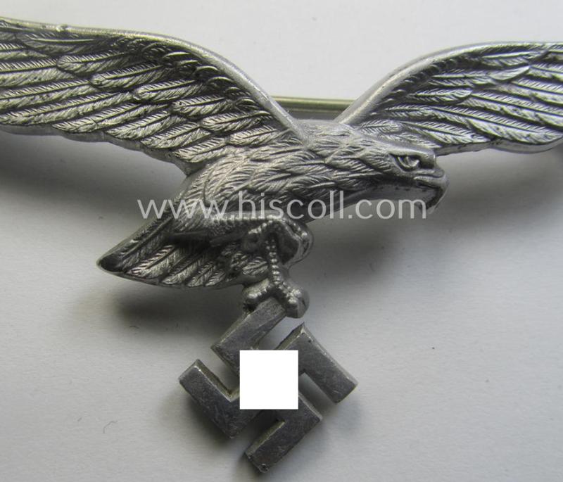 WH (LW) aluminium-based: 'Brustadler für Sommerrock' (being a neatly maker- ie. 'A'- or: 'Assmann'-marked specimen)