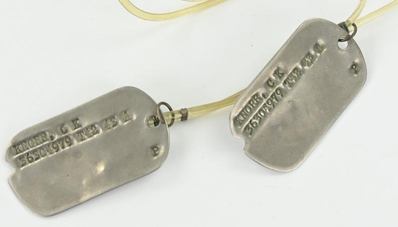 US WW2 Dog-tag Set 'C.W. Knorr''