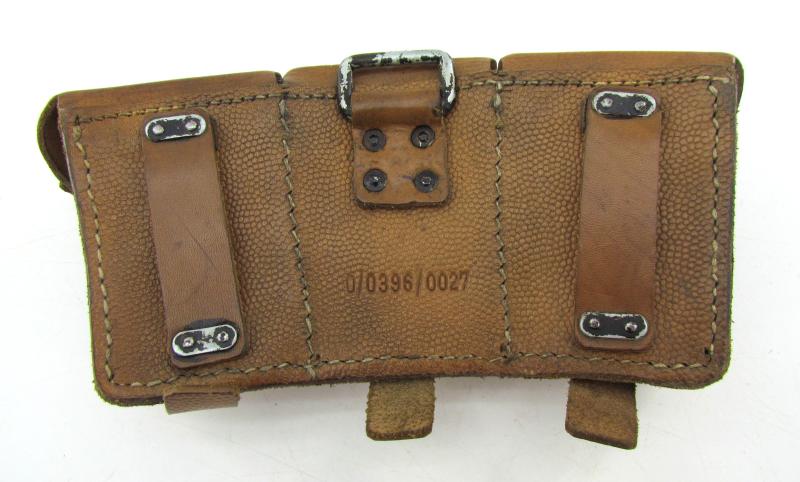 RARE matching set of brown leather K98 ammunition pouches