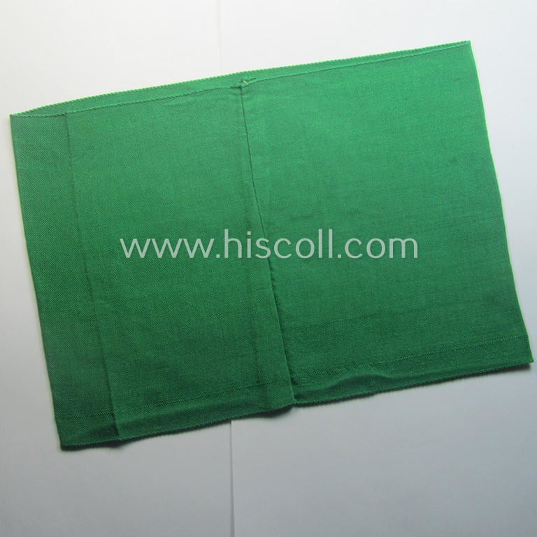 Wehrmacht-related, bright-green-coloured and/or linnen-based armband entitled: 'Feldgendarmerie' (as was specifically intended for usage by the staff of the notorious: 'Feldgendarmerie-Truppen')