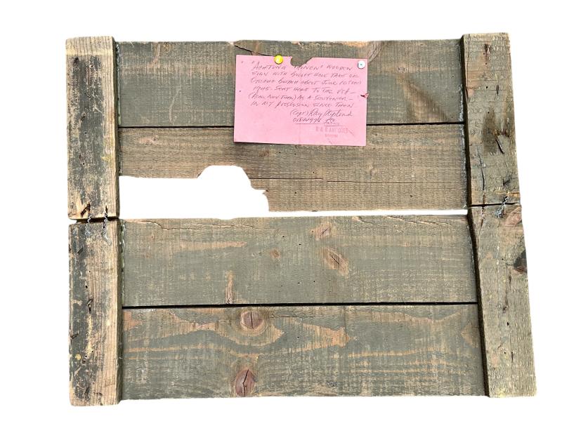 Wooden Sign 'Achtung Minen’