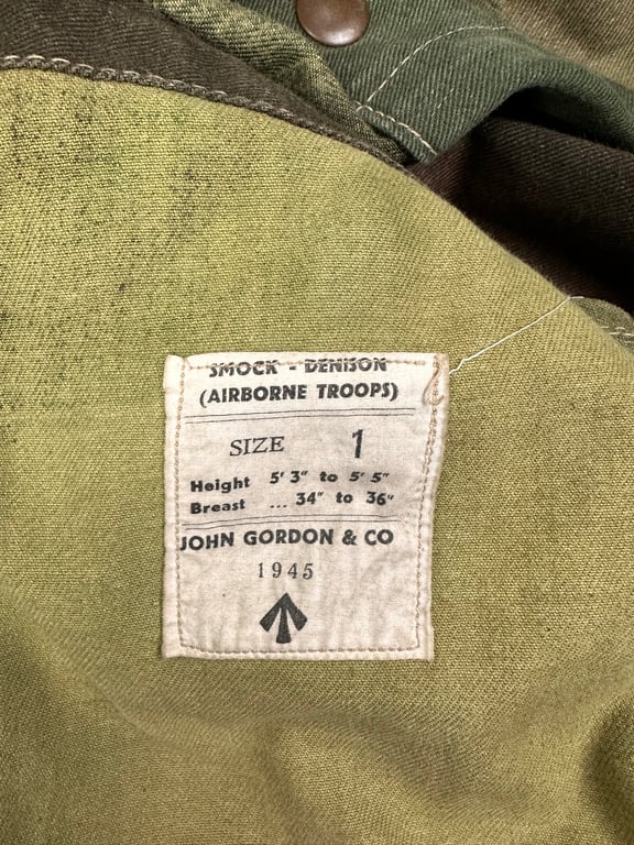 British WW2 2nd model Airborne Denison Smock 'John Gorden&Co"1945 size 1