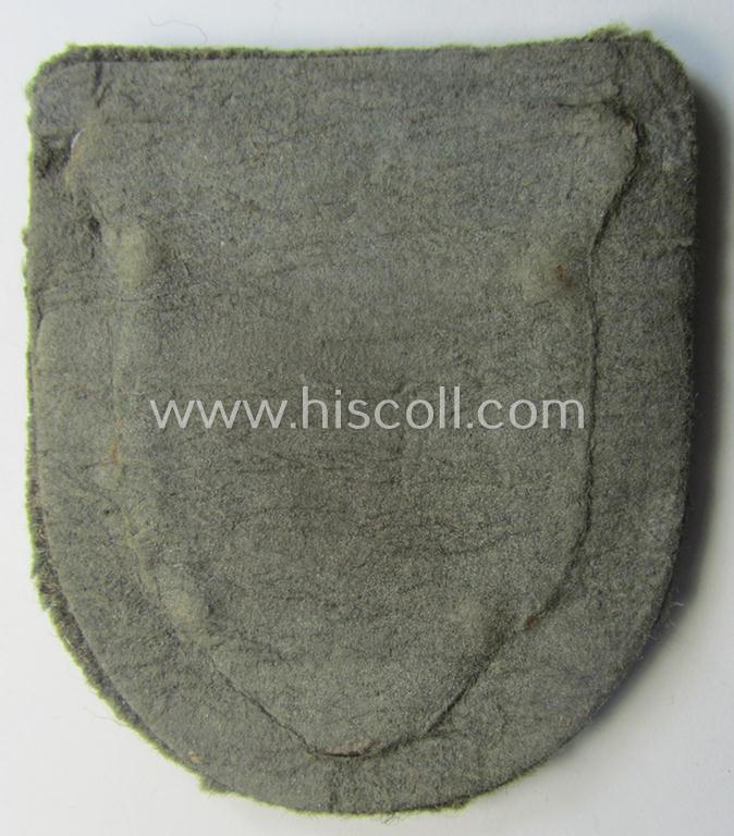 WH (Heeres ie. Waffen-SS) 'Kuban'-campaign-shield that comes mounted onto its original field-grey-coloured- and/or woolen-based 'backing'