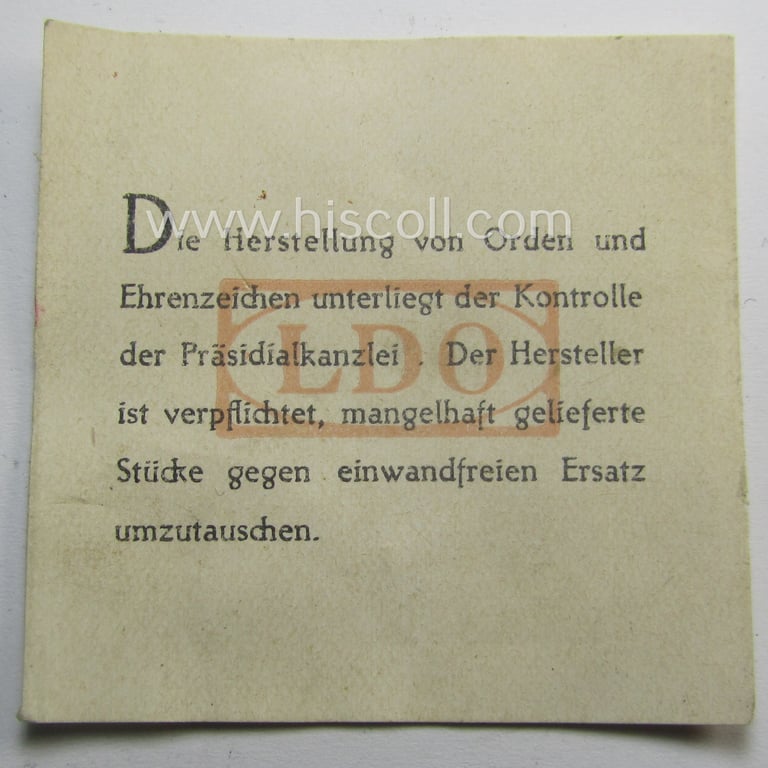 Stunning, 'EK1. Klasse' (ie. Iron Cross 1st class) being a typical: 'L/11'- (ie. by 'Wilh. Deumer'-marked) example and that comes complete (with its rare LDO-etiket!) in its specific LDO-styled etui as issued and/or recently found