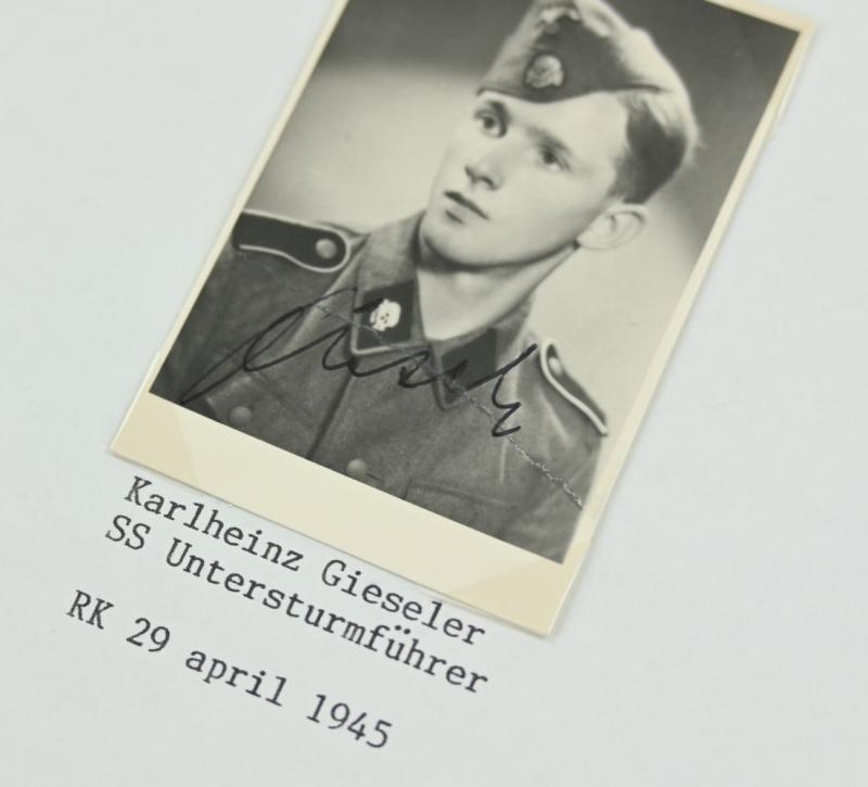 Signature of Waffen-SS KC Recipient 'Karl-Heinz Gieseler'