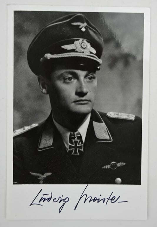 Signature of Wehrmacht Heer KC Recipient 'Ludwig Meister'