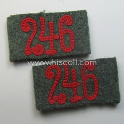 Pair of WH (Heeres) 'Artillerie'-related, so-called: regimental shoulderstrap-'slip-ons'...