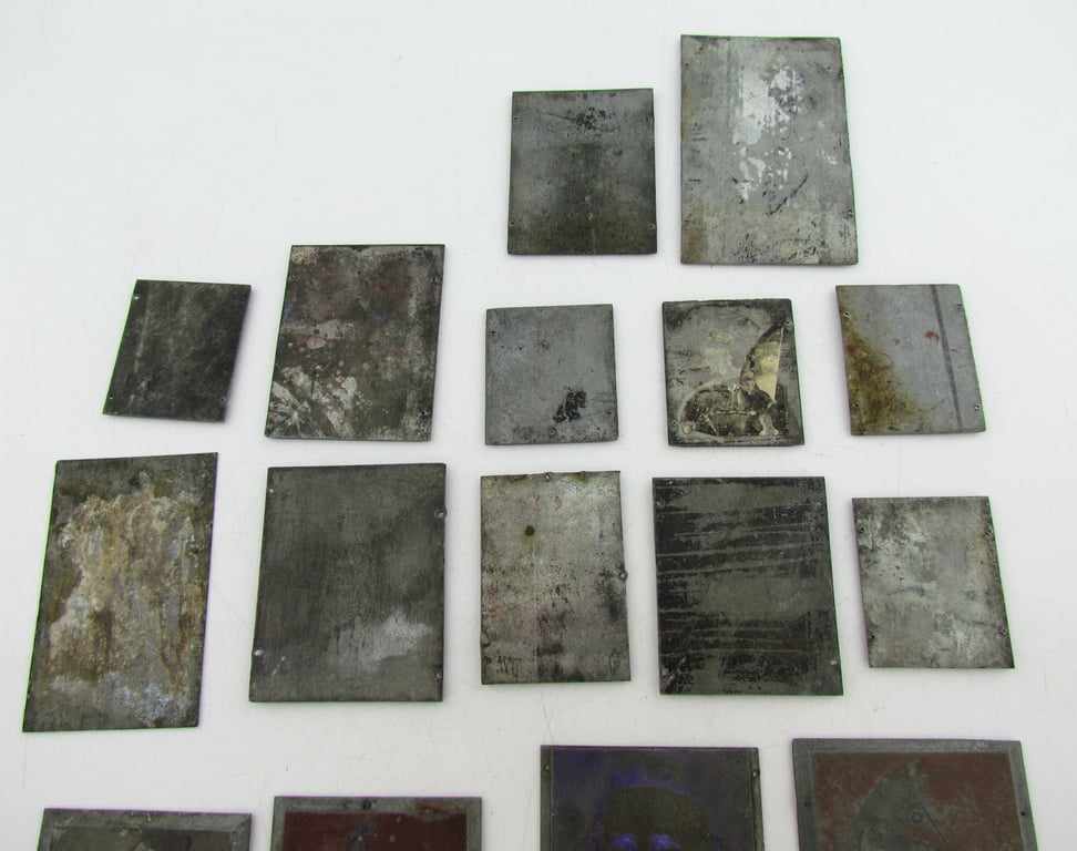 24x Original German Newspaper Photo “Druckplatte” (printing plate)