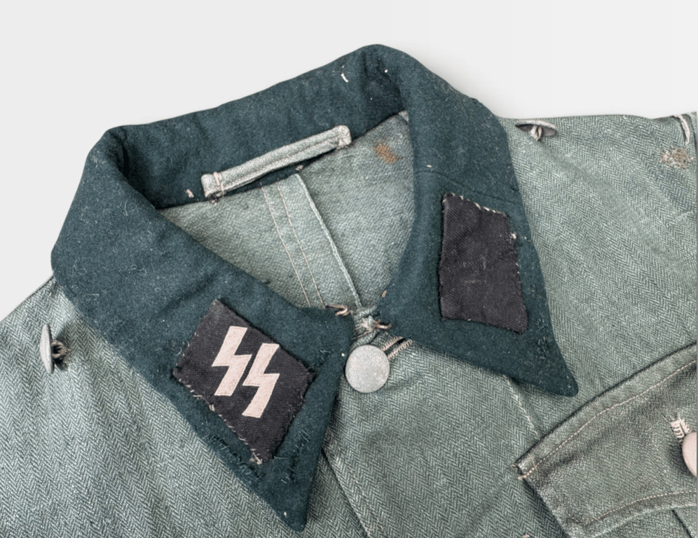 Waffen-SS Field-Reworked Drillich Work Tunic – Former NCO / SS-Unterscharführer Configuration