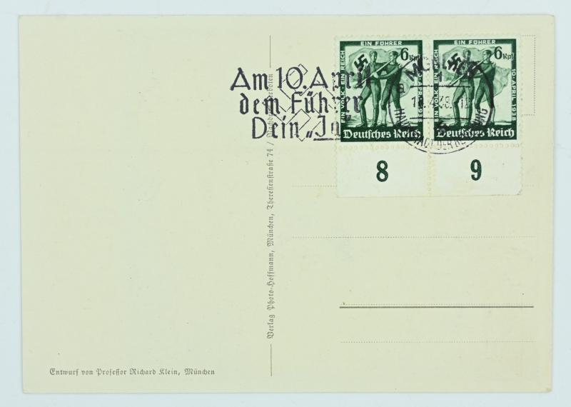 German Third Reich Postcard '1 Marz 1938'