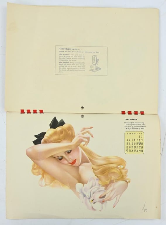 US WW2 Pin-Up Kalender 1943