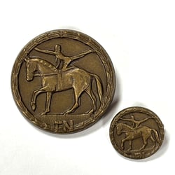 German FN Equestrian Badges – Bronze Rider Motif...