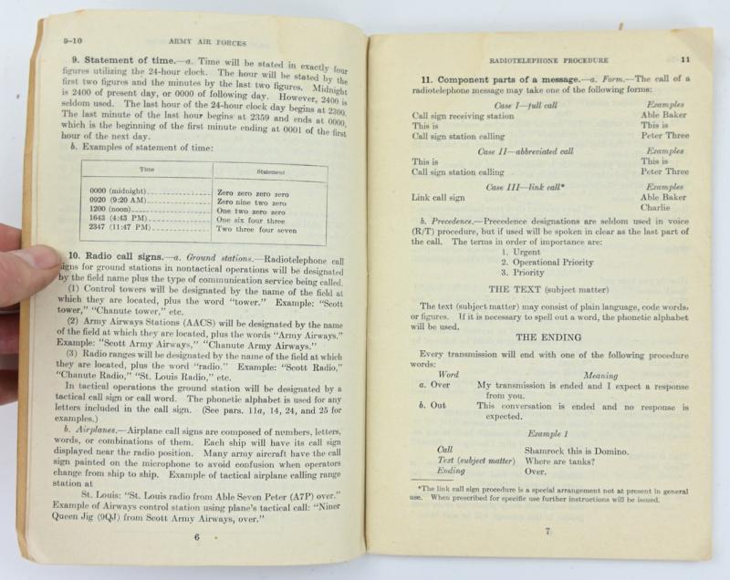 US WW2 Technical Manual TM 1-460 'Radiotelephone Procedure'