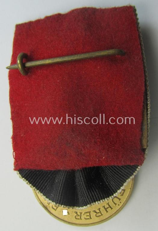 'Einzelspange' (ie. single-pieced medal-bar) showing a Czech 'Anschluss'- (ie. occupation-) medal: '1 October 1938'