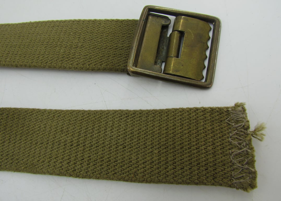 USMC WWII cotton webbing trousers belt