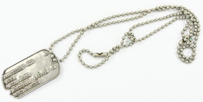 USAAF WW2 Dog-Tag with Chain 'Fred W. Munz'