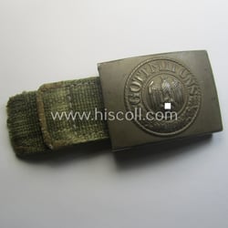 WH (Heeres) 'tropical-issued' belt-buckle being a non-maker-marked, field-grey-coloured...